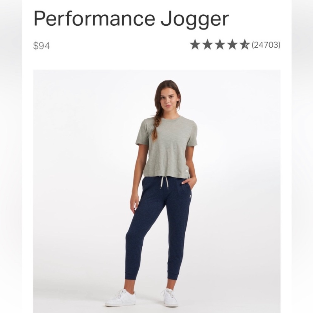 Navy Heather Vuori joggers XXS